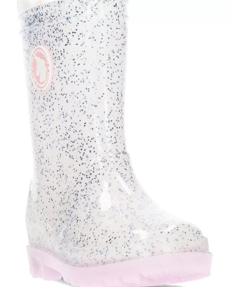 Girl CONGUITOS Wellington Boots-Girl Wellington Boots Botas De Agua Con Luz Glitter 110011 Pinkglitter