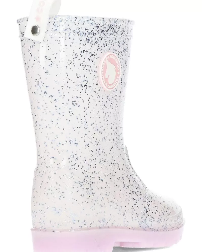 Girl CONGUITOS Wellington Boots-Girl Wellington Boots Botas De Agua Con Luz Glitter 110011 Pinkglitter