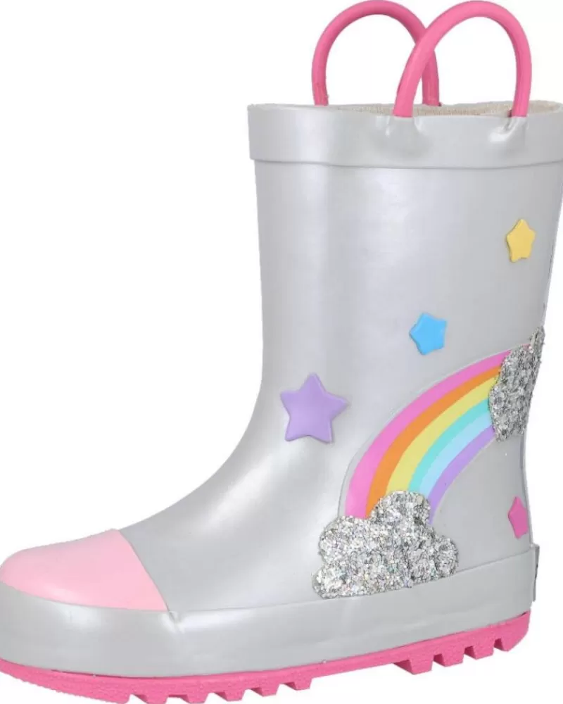 Girl CONGUITOS Wellington Boots-Girl Wellington Boots Mi1 11007 Botas De Agua Nina Plata