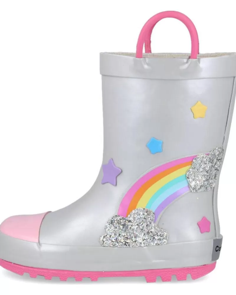 Girl CONGUITOS Wellington Boots-Girl Wellington Boots Mi1 11007 Botas De Agua Nina Plata