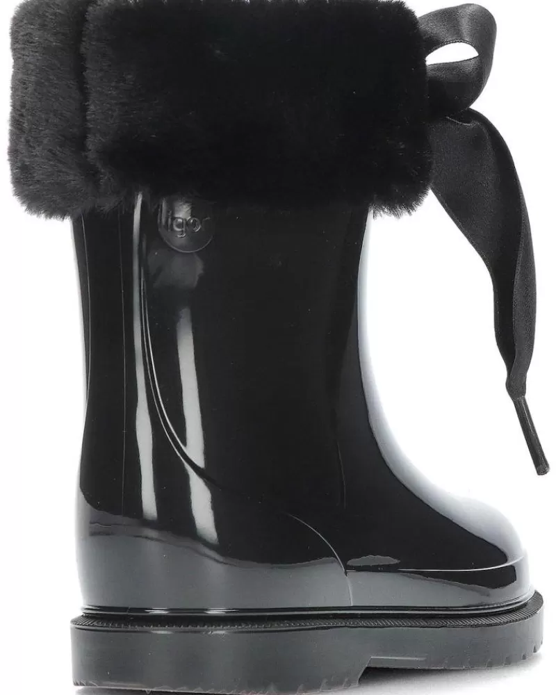 Girl IGOR Wellington Boots-Girl Wellington Boots Botas De Agua W10258 Bimbi Soft Black