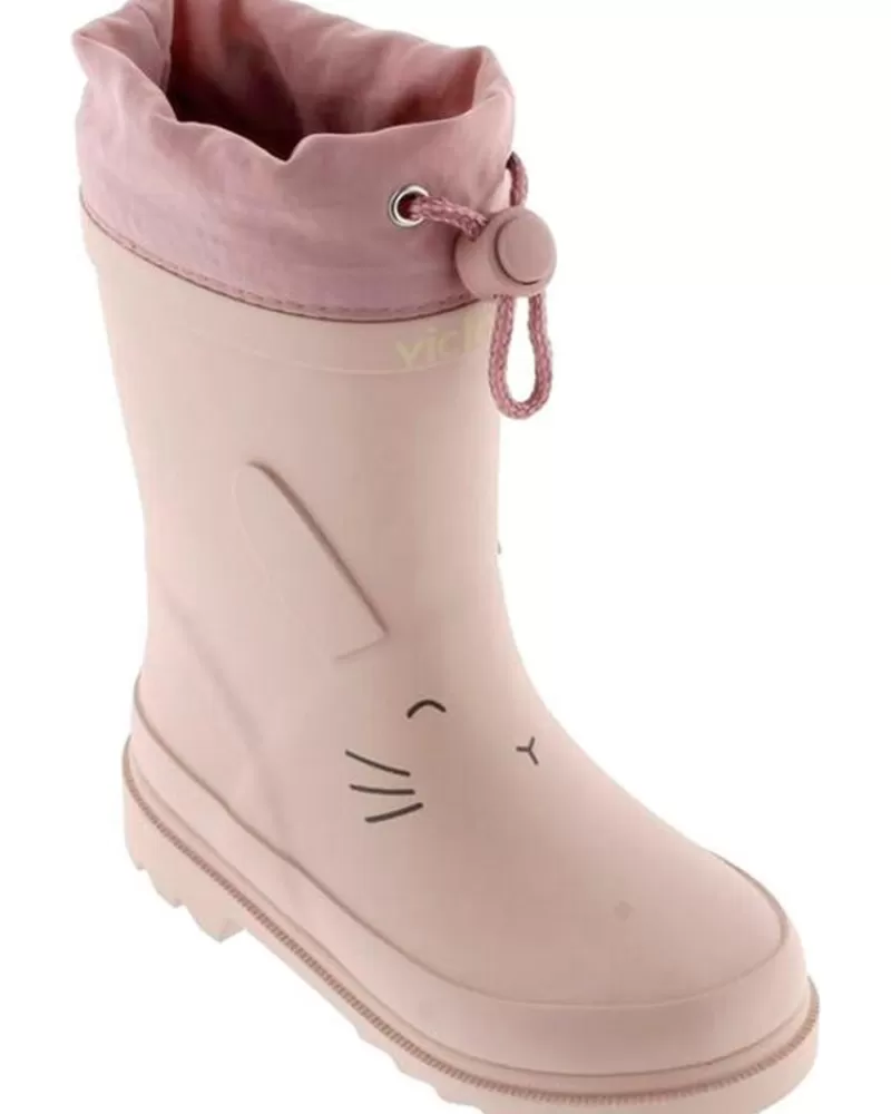 Girl VICTORIA Wellington Boots-Girl Wellington Boots Botas De Agua 1060104 Lluvia Animales Rosa