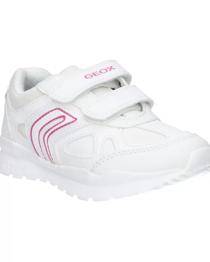Girl GEOX Sports Shoes-Girl Zapatillas Deporte J048Cc 000Bu J Pavel Girl C0563 White-Fuchsia