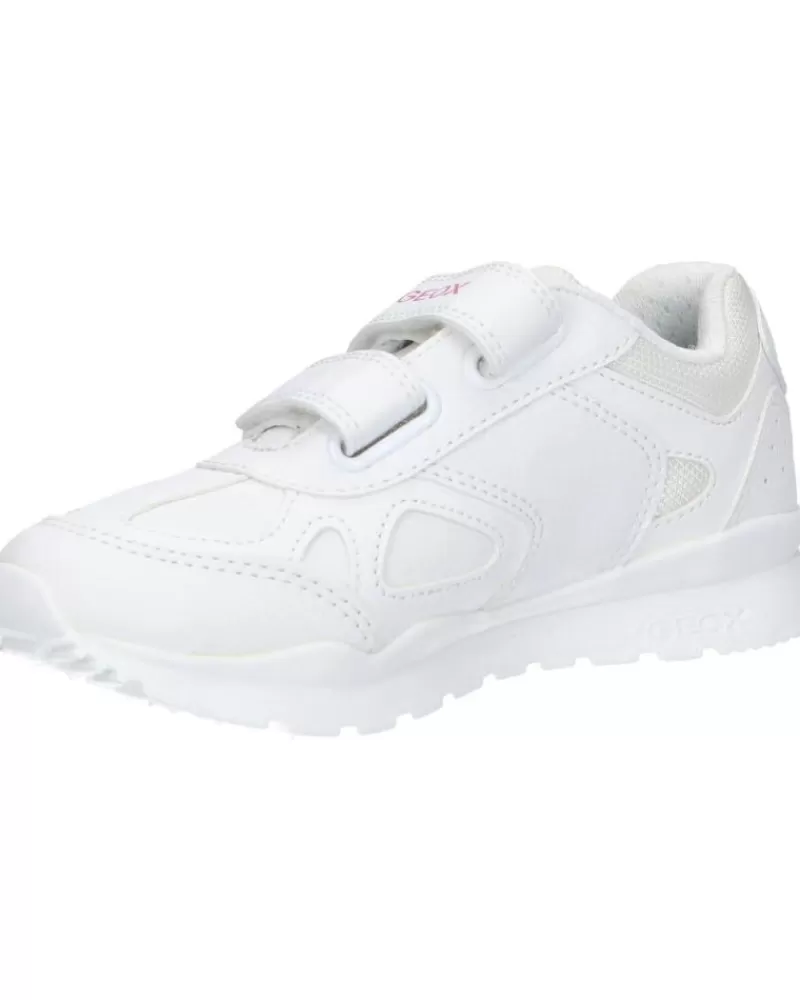 Girl GEOX Sports Shoes-Girl Zapatillas Deporte J048Cc 000Bu J Pavel Girl C0563 White-Fuchsia