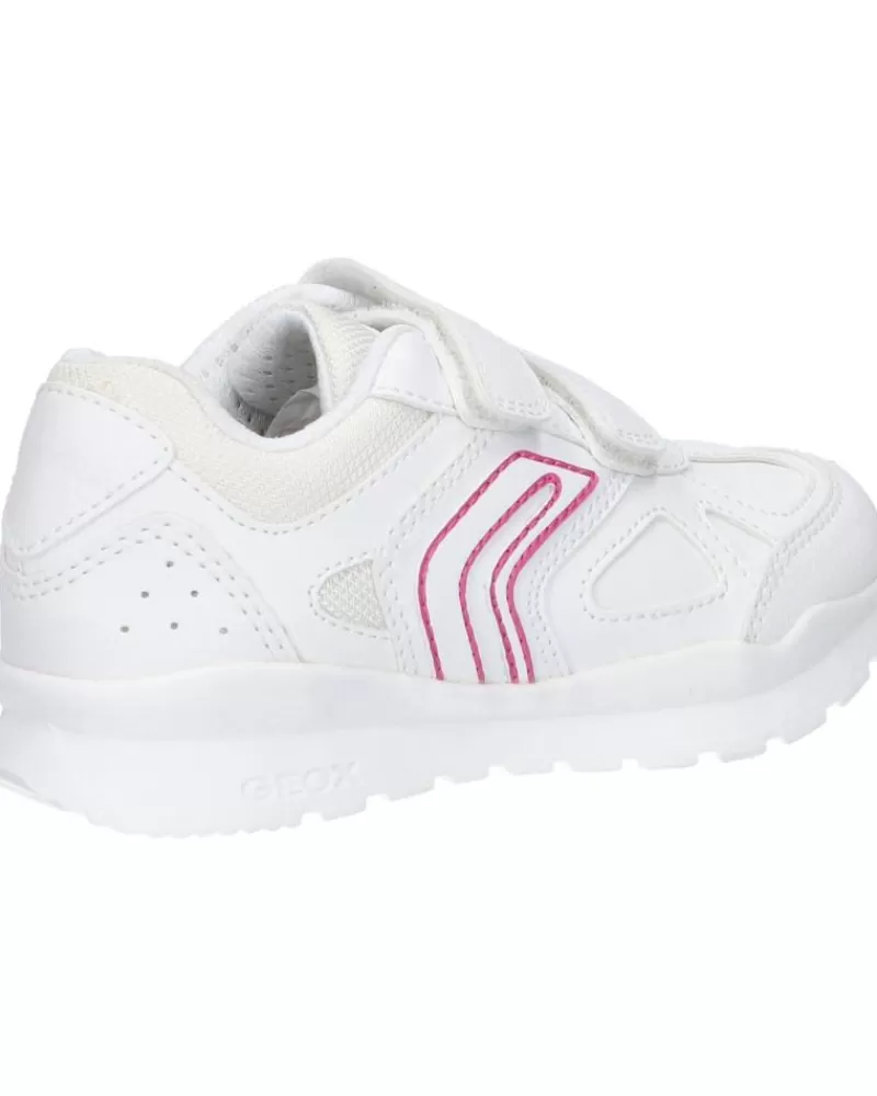 Girl GEOX Sports Shoes-Girl Zapatillas Deporte J048Cc 000Bu J Pavel Girl C0563 White-Fuchsia