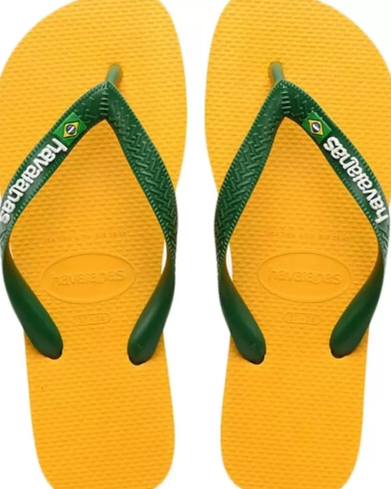 Man HAVAIANAS Man And Boy Flip Flops Esclava 1740 Pop Yellow