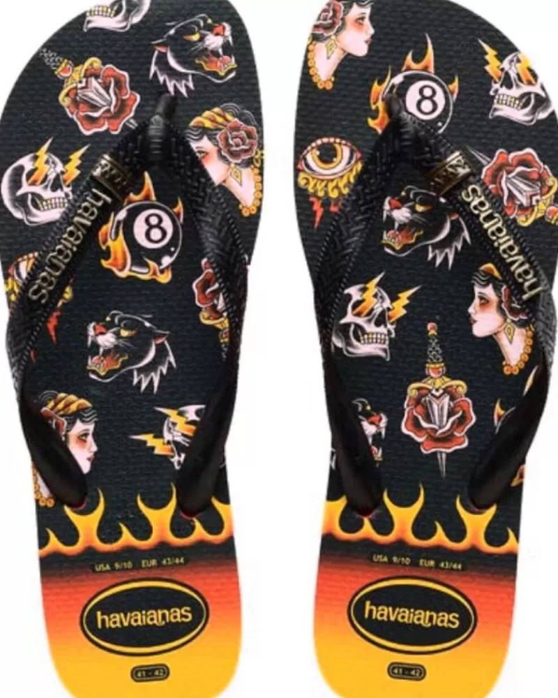 Boy HAVAIANAS Flip Flops-Man And Boy Flip Flops Esclava 4349 Ruby Red-Black