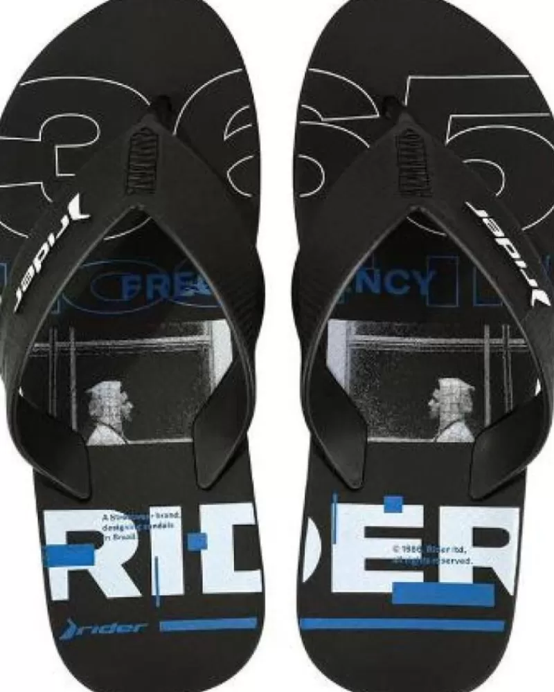 Boy RIDER Flip Flops-Man And Boy Flip Flops Sandalia Playeras Way Dedo Ad Hom Negro