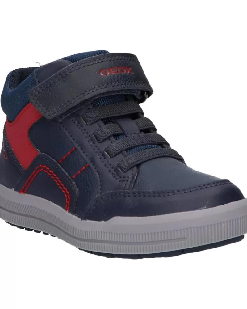 Man GEOX Man And Boy Trainers J044Aa 05411 J Arzach Boy C0735 Navy-Red