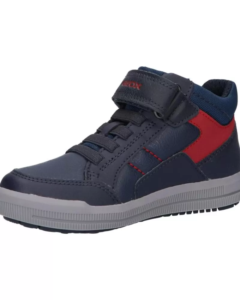 Man GEOX Man And Boy Trainers J044Aa 05411 J Arzach Boy C0735 Navy-Red