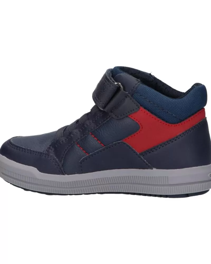 Man GEOX Man And Boy Trainers J044Aa 05411 J Arzach Boy C0735 Navy-Red