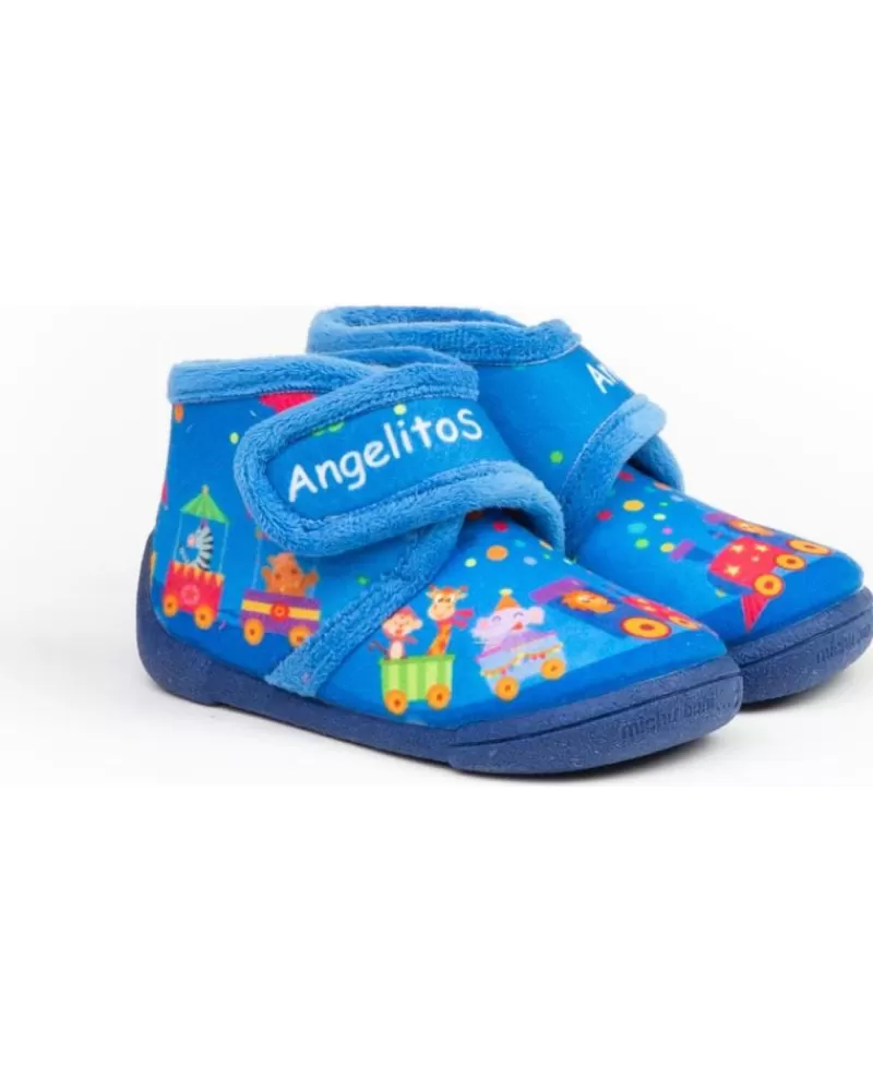Man ANGELITOS Man Boat Shoes Pantufla Infantil Estampado 137 Azul