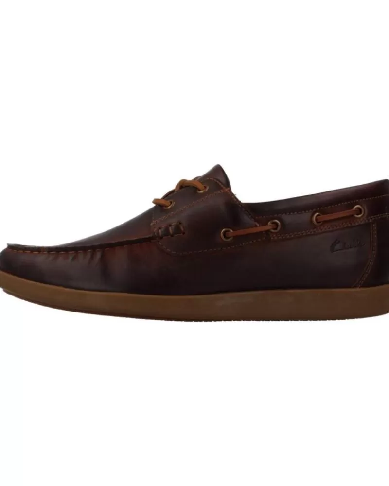 Man CLARKS Man Boat Shoes Ferius Coast Marron