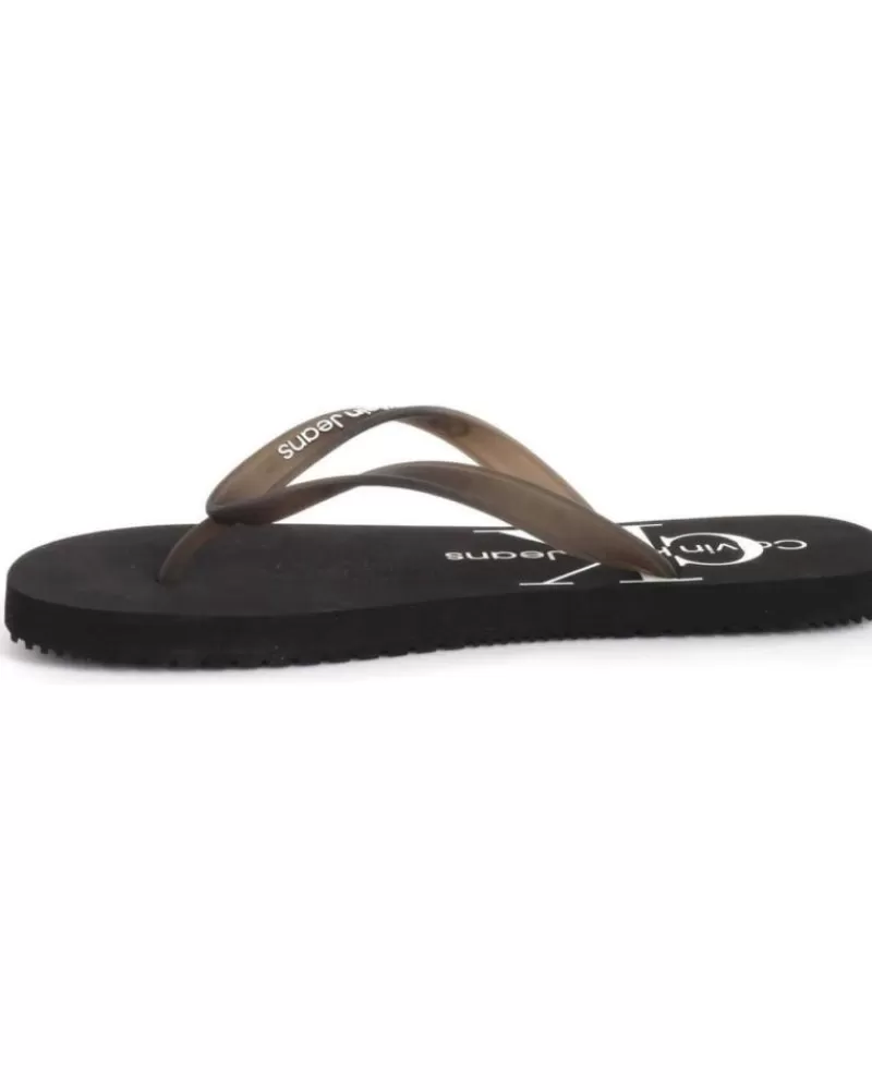 Man CALVIN KLEIN Man Flip Flops Chanclas Jeans Beach Sandal Black