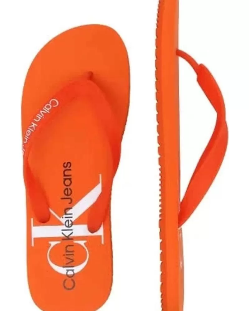 Man CALVIN KLEIN Man Flip Flops Chanclas Jeans Beach Sandal Firecracker