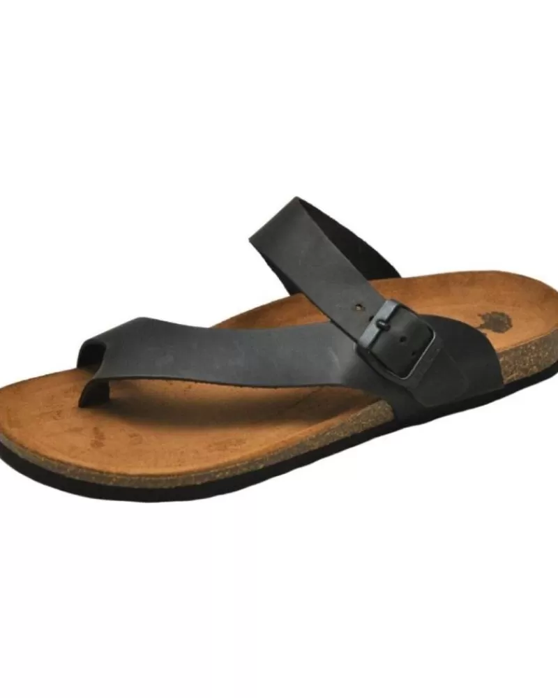 Man INTERBIOS Man Flip Flops Inter-Bios 9511 Sandalia Piel Bio Hombre Moka