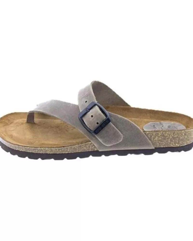 Man INTERBIOS Man Flip Flops Inter-Bios 9511 Sandalia Piel Bio Hombre Pardo
