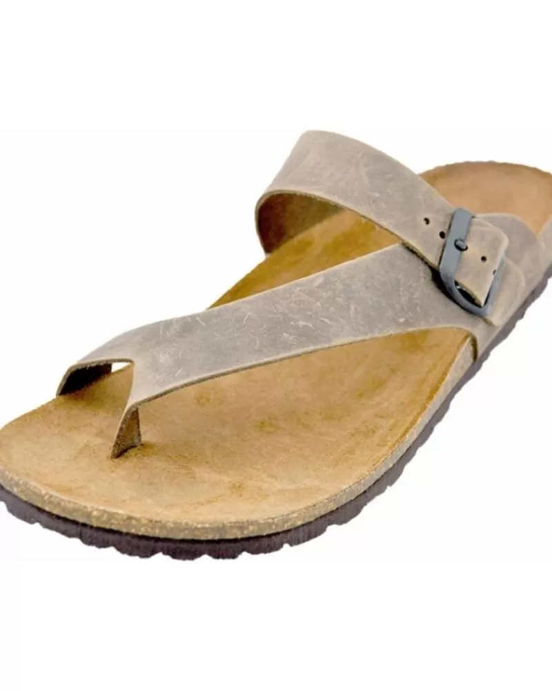 Man INTERBIOS Man Flip Flops Inter-Bios 9511 Sandalia Piel Bio Hombre Pardo