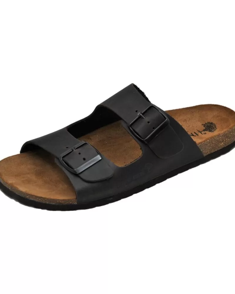 Man INTERBIOS Man Flip Flops Inter-Bios 9560 Sandalia Piel Bio Hombre Moka