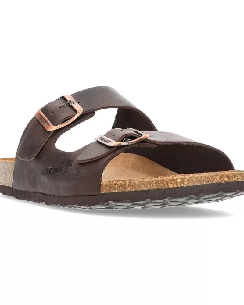 Man INTERBIOS Man Flip Flops Sandalia Comoda 9560 Mokacobre