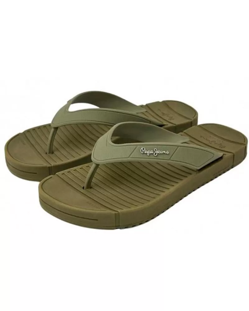 Man PEPE JEANS Man Flip Flops Chanclas Pms70137 Shore M Army