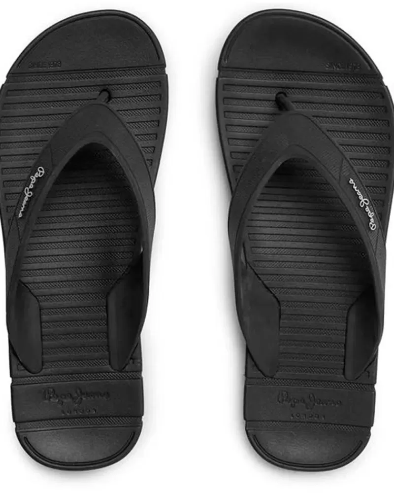 Man PEPE JEANS Man Flip Flops Chanclas Pms70137 Shore M Black