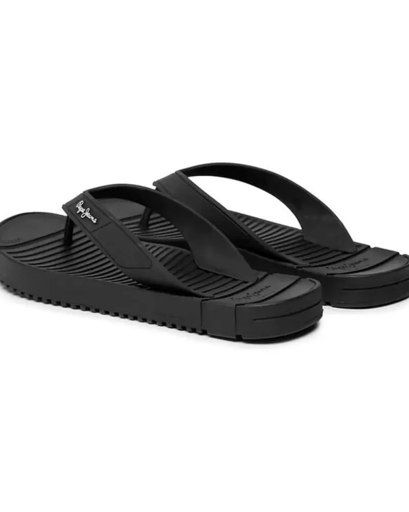 Man PEPE JEANS Man Flip Flops Chanclas Pms70137 Shore M Black
