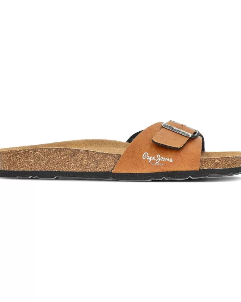 Man PEPE JEANS Man Flip Flops Chanclas Pms90107 Bio M Single Kansas Tan