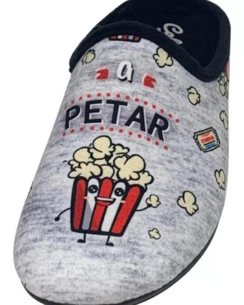 Man CABRERA Man House Slipers Pantufla Lo Voy A Petar Gris