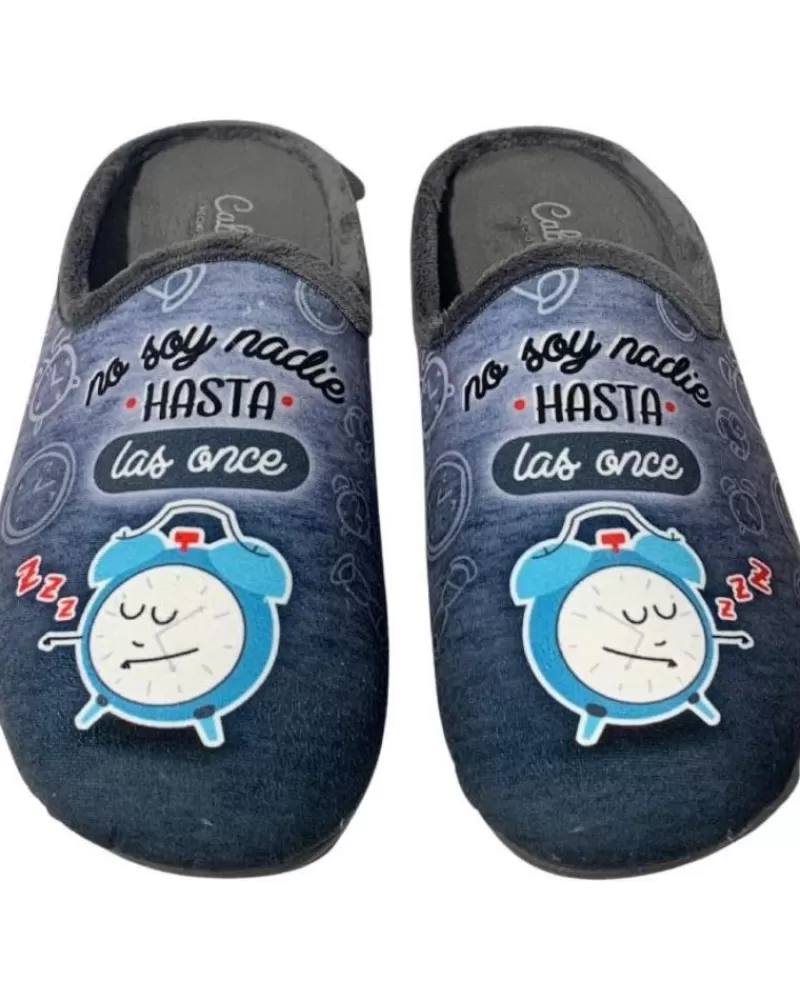 Man CABRERA Man House Slipers Pantufla No Soy Nadie Gris
