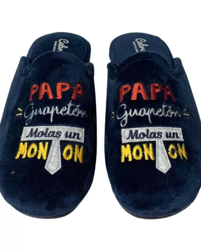 Man CABRERA Man House Slipers Pantufla Pap Guapetn Azul