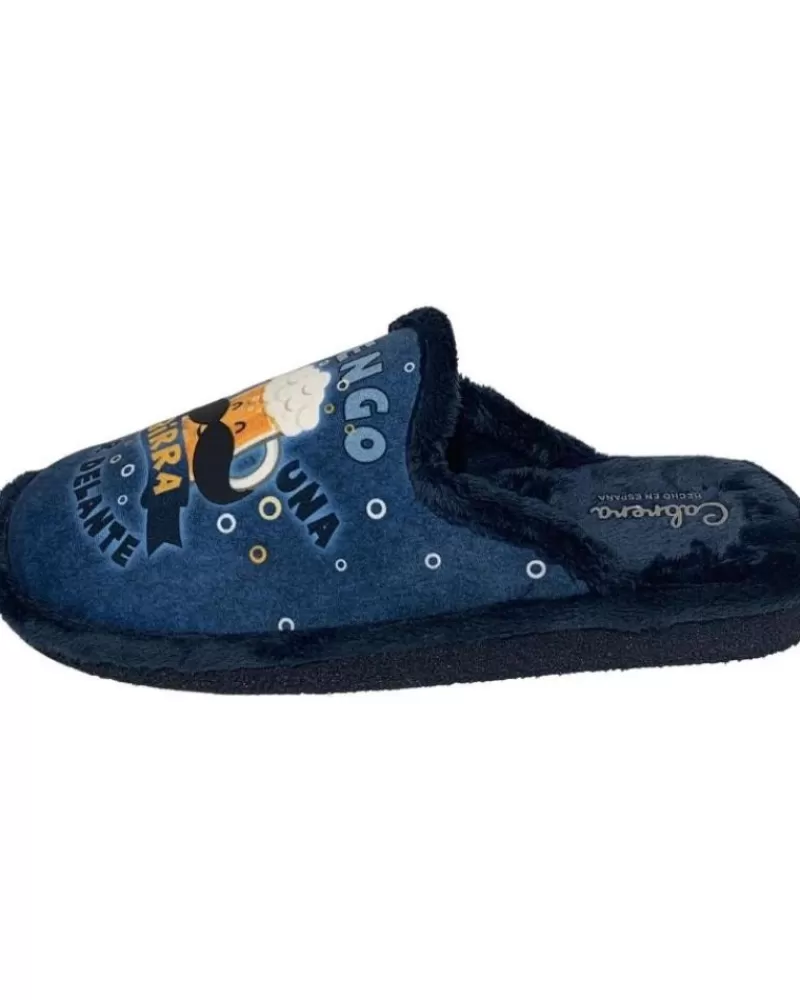 Man CABRERA Man House Slipers Pantufla Tengo Una Birra Azul