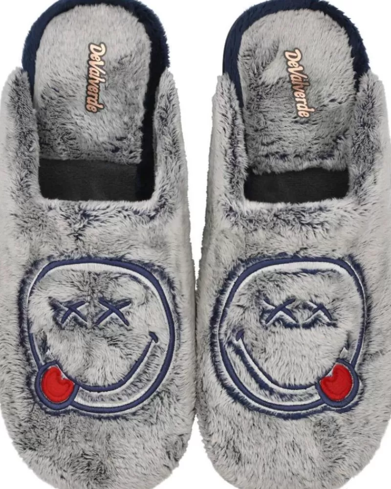 Man DEVALVERDE Man House Slipers 3520 Zapatillas De Casa Homb Azul