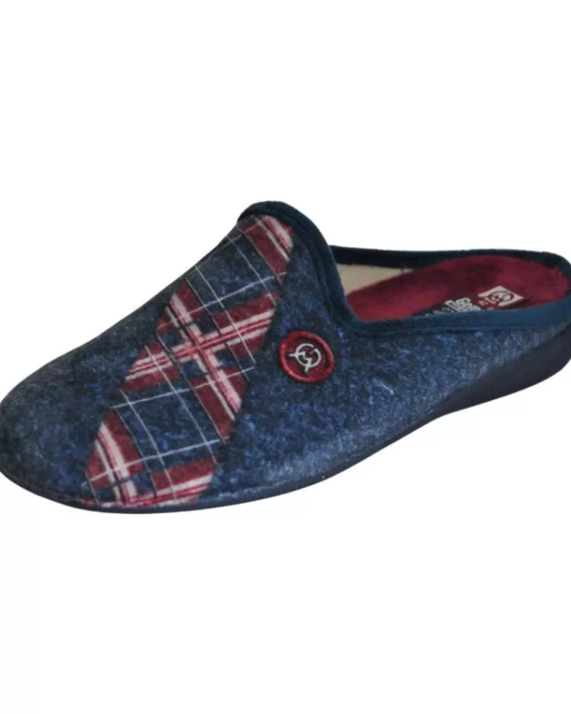 Man GEMA COMFORT Man House Slipers Gema Confort - Zapatillas Para El Hogar Plantillas Extraib Marino