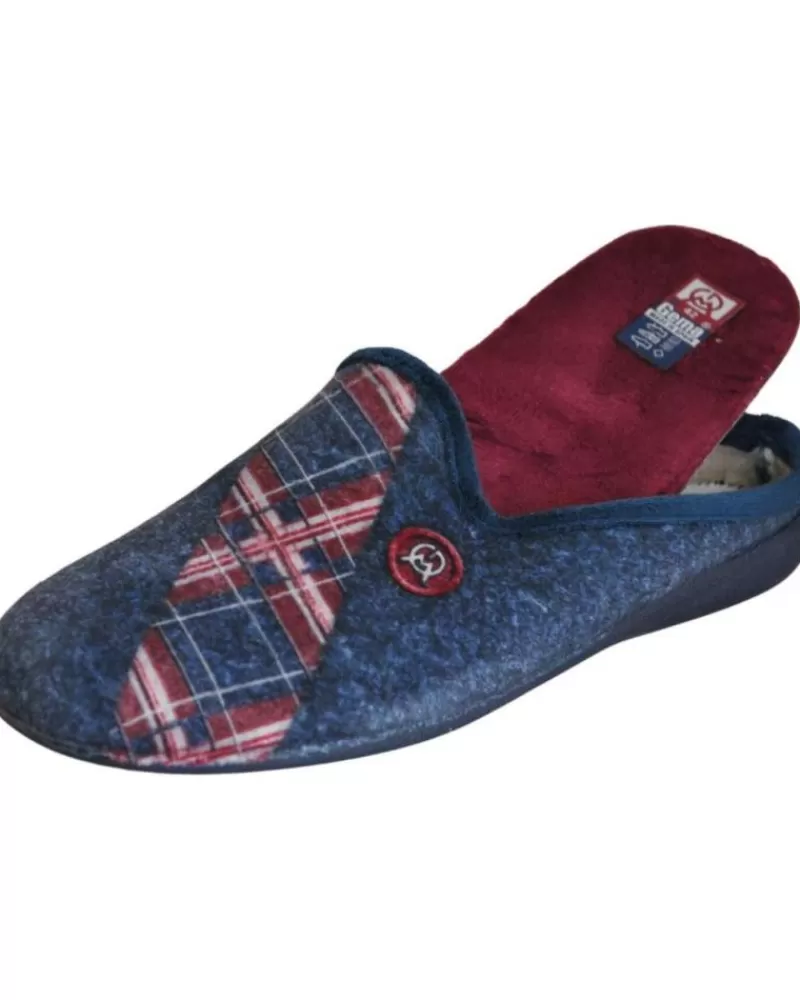 Man GEMA COMFORT Man House Slipers Gema Confort - Zapatillas Para El Hogar Plantillas Extraib Marino
