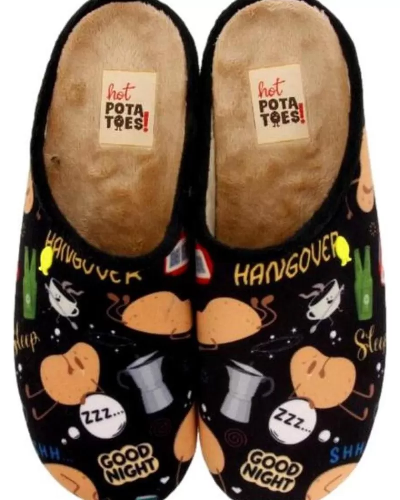 Man HOT POTATOES Man House Slipers Zapatillas Casa Hombre Galston 70149 Negro
