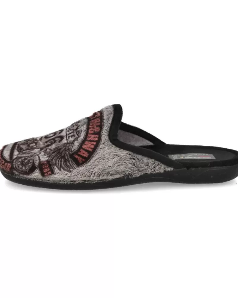 Man L&R SHOES Man House Slipers L&R Shoes Lr Shoes 60-B-Iceber Zapatillas De Cas Negro