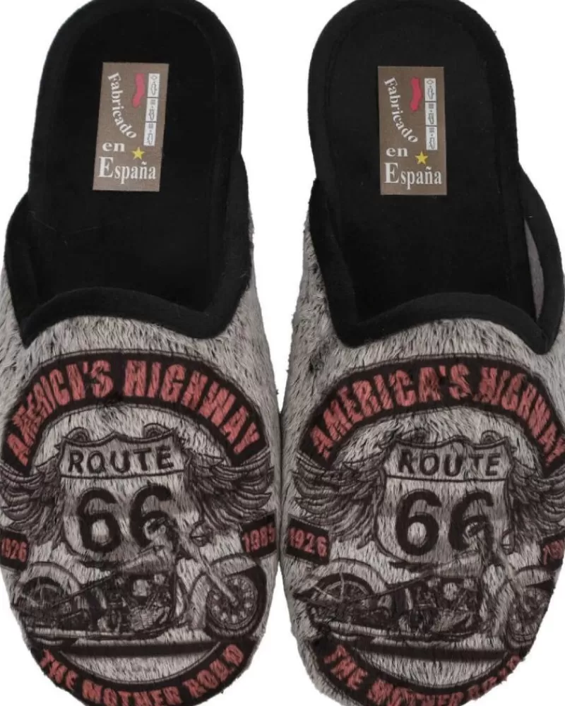 Man L&R SHOES Man House Slipers L&R Shoes Lr Shoes 60-B-Iceber Zapatillas De Cas Negro