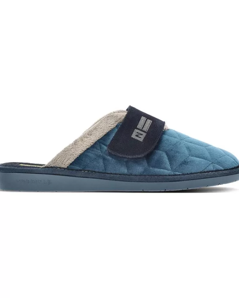 Man NORDIKAS Man House Slipers Pantuflas 7518 Top Line Cab Azul