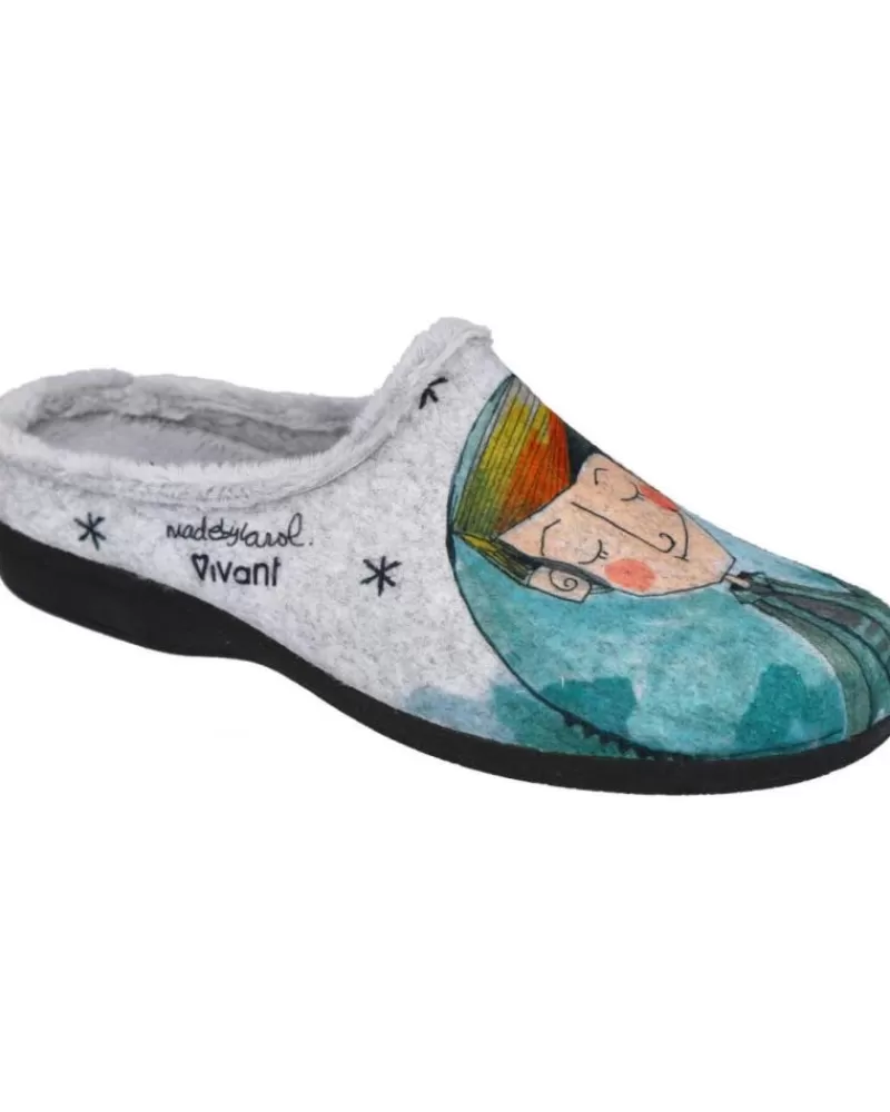 Man VIVANT Man House Slipers Ce2220 Zapatillas De Casa Hombre Gris