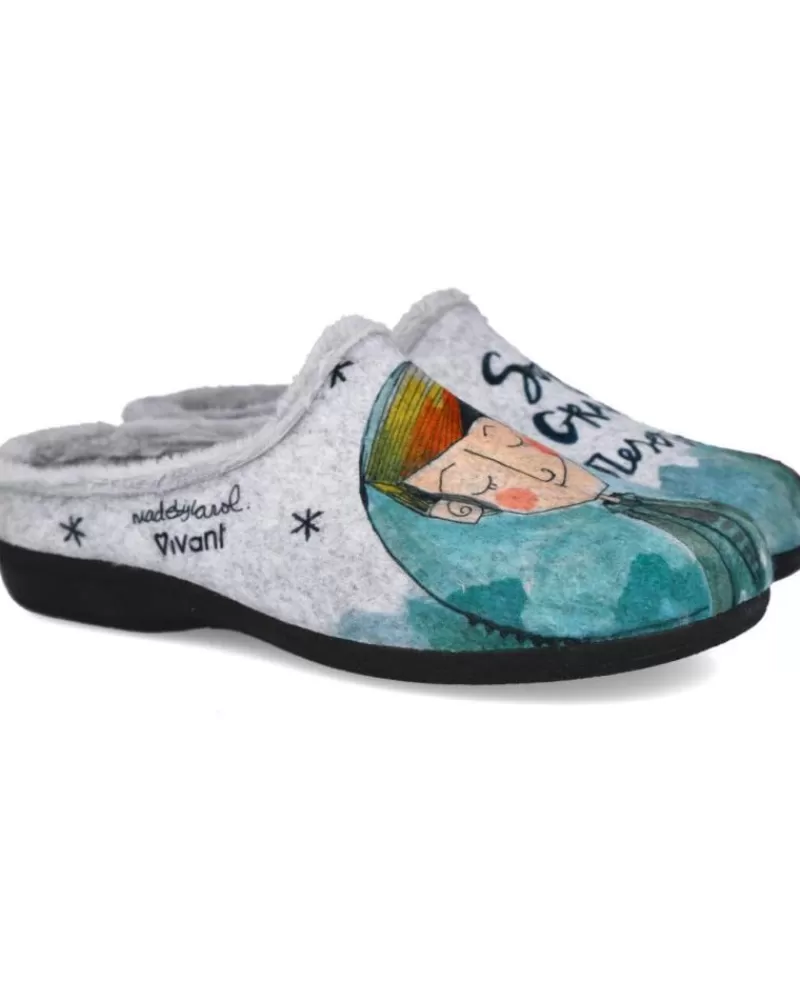 Man VIVANT Man House Slipers Ce2220 Zapatillas De Casa Hombre Gris
