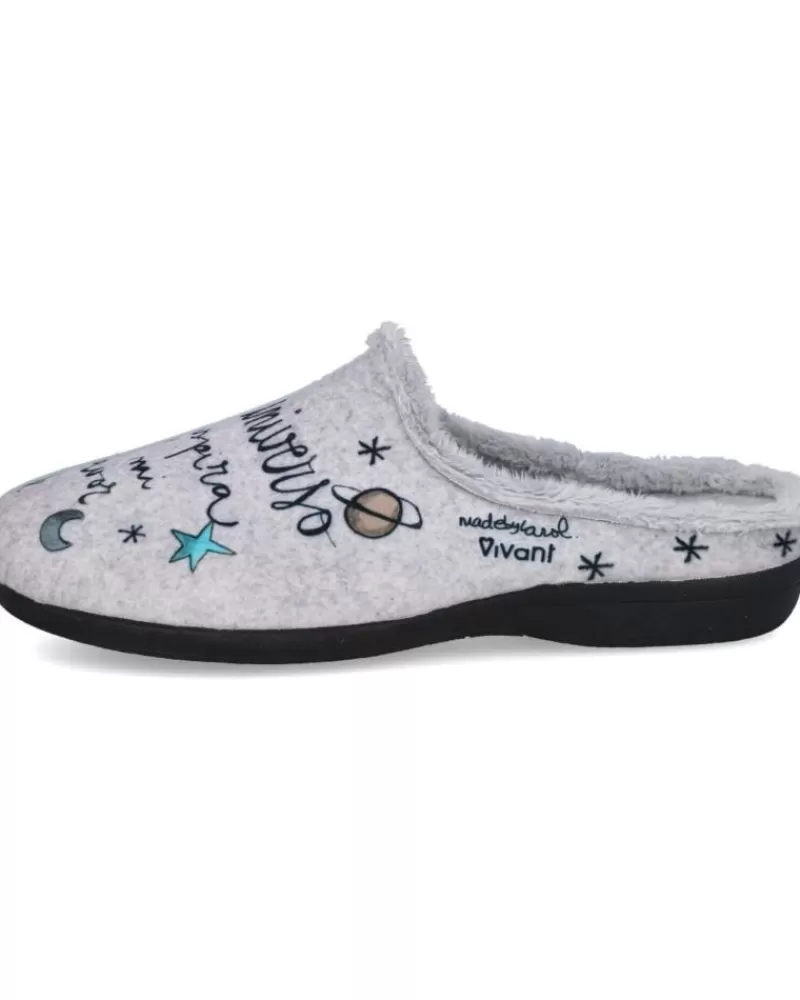 Man VIVANT Man House Slipers Cec2323001Ngr Zapatillas De Casa Gris