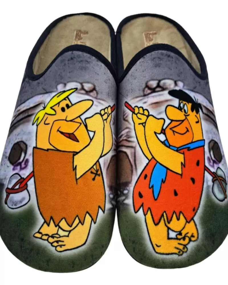 Man VULCA-BICHA Man House Slipers Zapatilla Picapiedras Gris