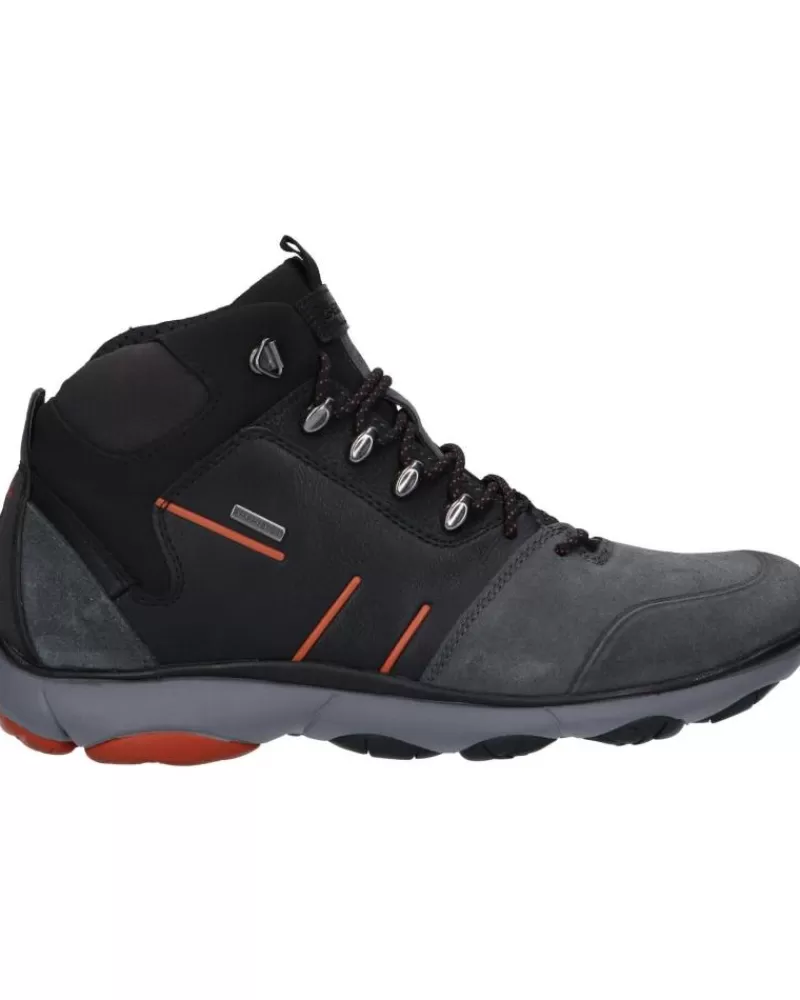Man GEOX Man Mid Boots U042Va 022Me U Nebula 4 X 4 B Abx C9211 Anthracite-Black