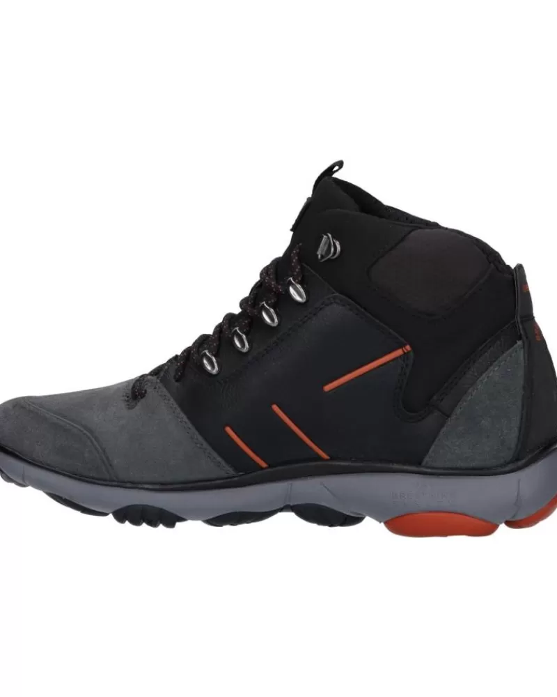 Man GEOX Man Mid Boots U042Va 022Me U Nebula 4 X 4 B Abx C9211 Anthracite-Black