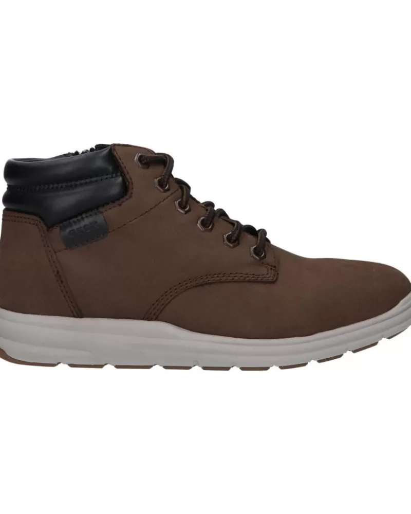 Man GEOX Man Mid Boots U265Ua 00032 U Hallson C6024 Dk Coffee