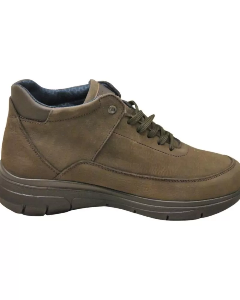 Man LUISETTI Man Mid Boots - 36105No Bota Con Cordones Para Hombres Plantil Cafe