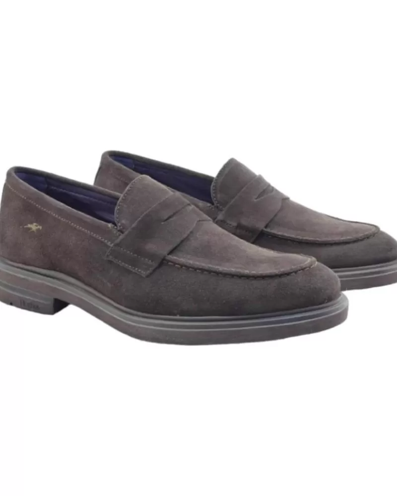Man FLUCHOS Man Mocasines Belgas F0633 Derbies Piel Afelpado Cafe Afelpado Cafe