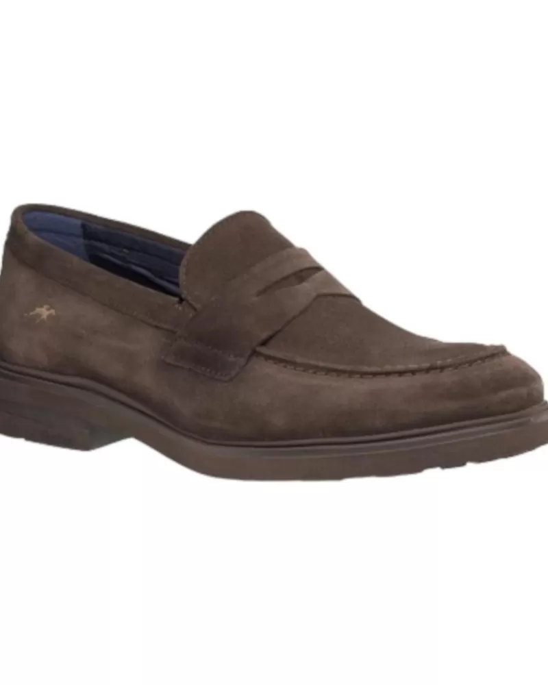 Man FLUCHOS Man Mocasines Belgas F0633 Derbies Piel Afelpado Cafe Afelpado Cafe