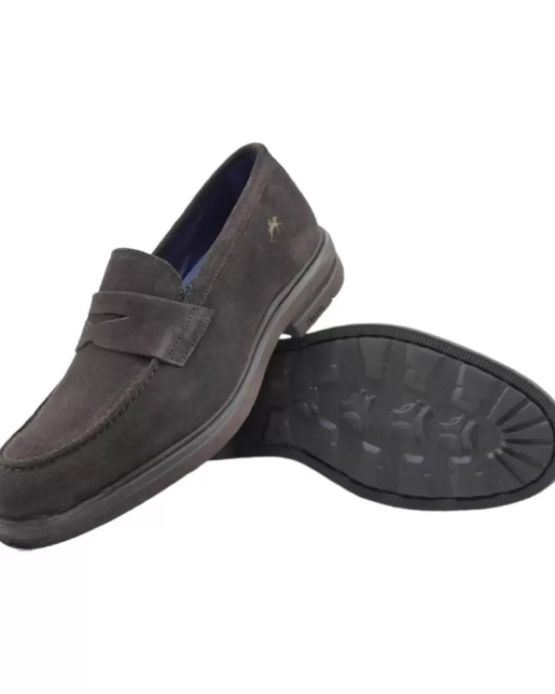 Man FLUCHOS Man Mocasines Belgas F0633 Derbies Piel Afelpado Cafe Afelpado Cafe